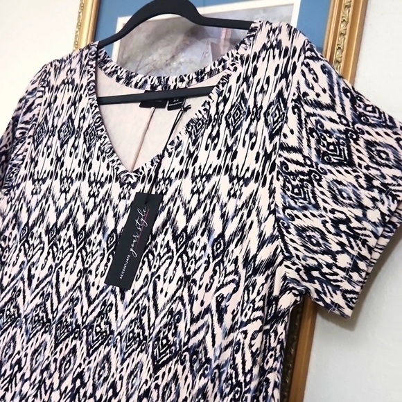 Rachel Zoe Shirt Dress Size 1X Casual Vacation Cruise Lagenlook - Picture 2 of 10